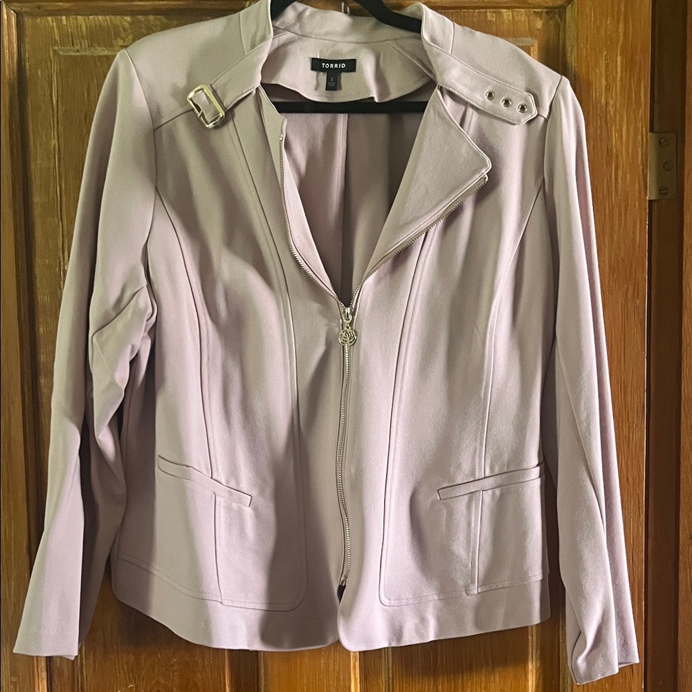 torrid Lilac Moto-Style Zip Jacket